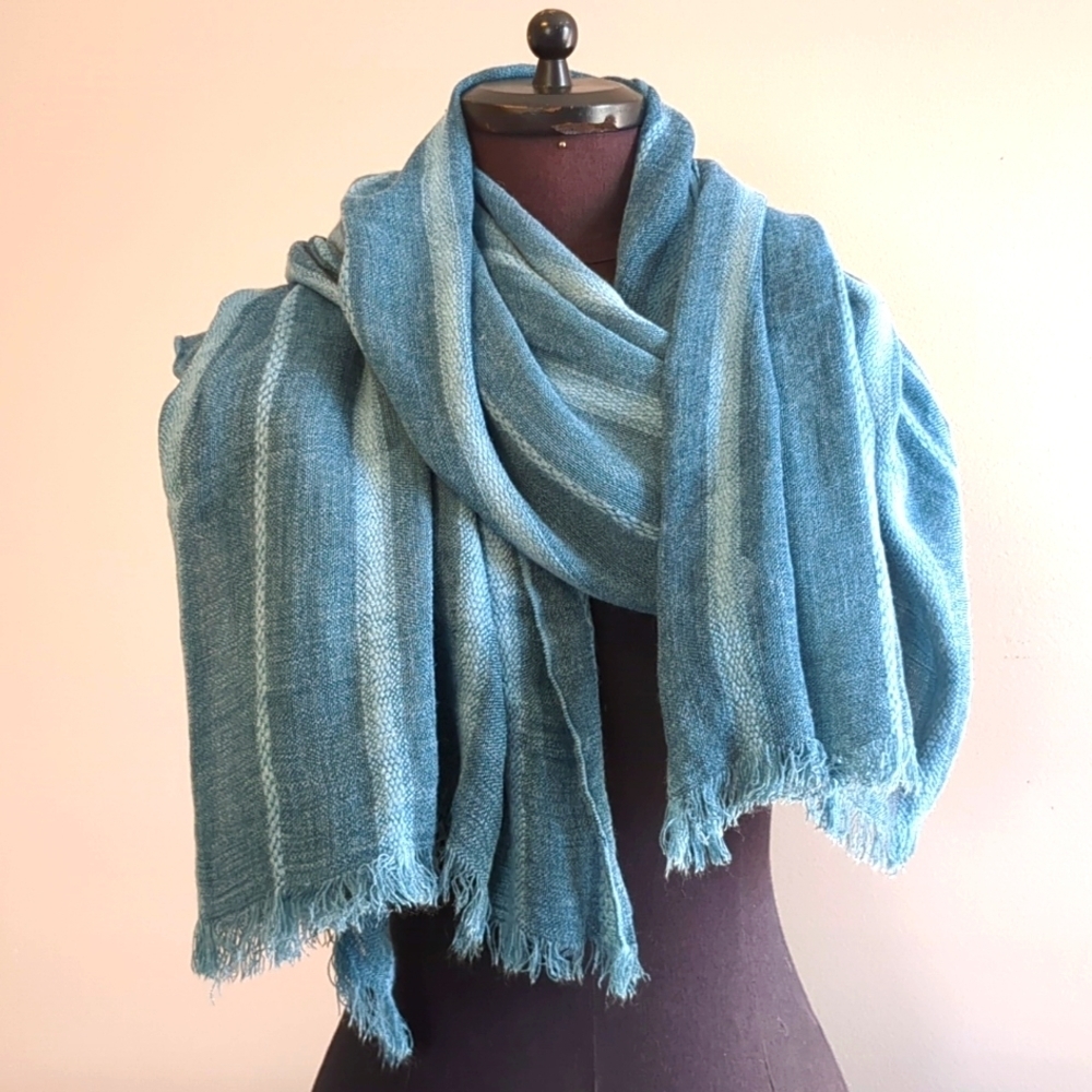 TREASURE & BOND Blue Stripes Rectangle Scarf
